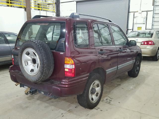 2S3TD52V326110737 - 2002 SUZUKI VITARA JLX MAROON photo 4