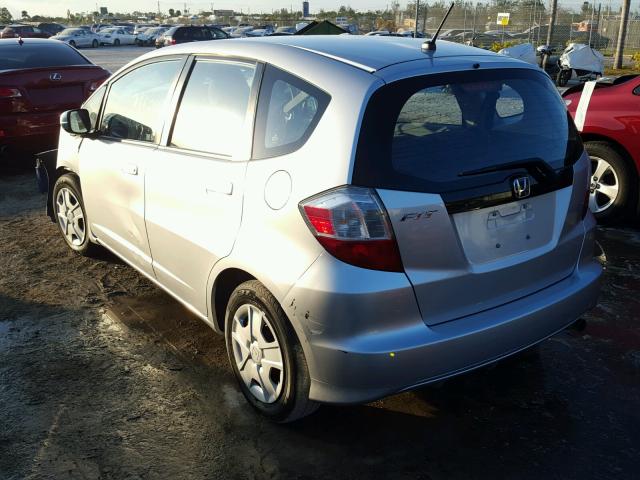 JHMGE8H37CC030563 - 2012 HONDA FIT SILVER photo 3