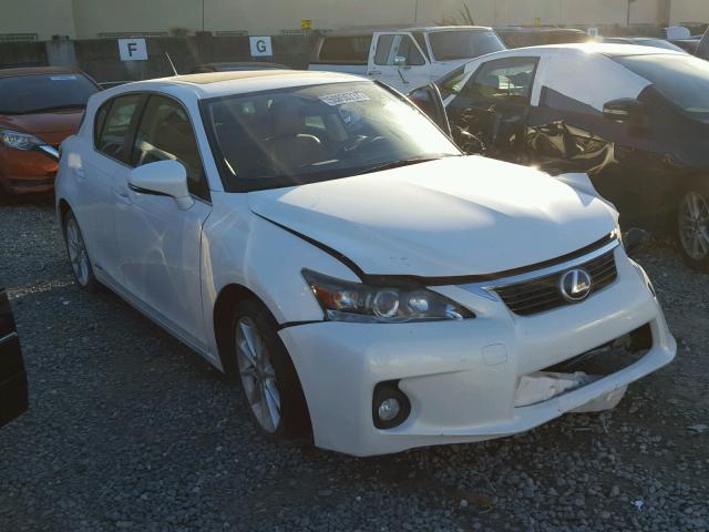 JTHKD5BH0C2072711 - 2012 LEXUS CT 200 WHITE photo 1