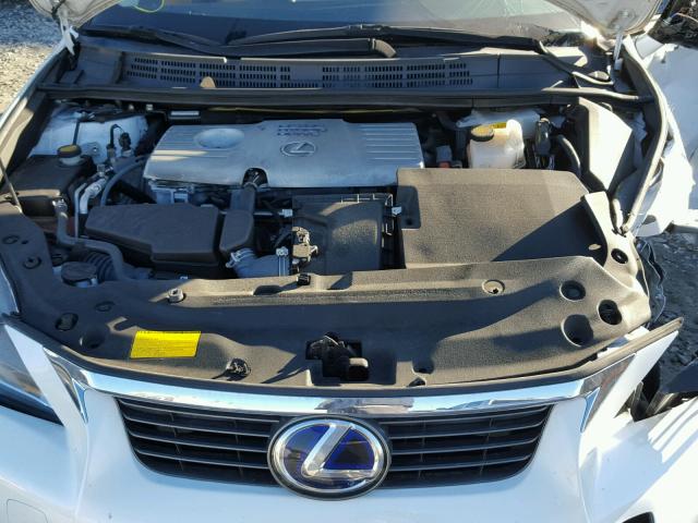 JTHKD5BH0C2072711 - 2012 LEXUS CT 200 WHITE photo 7