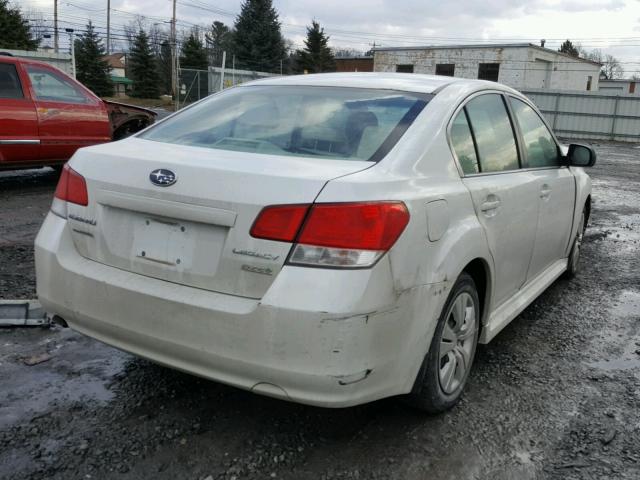 4S3BMBA60B3264431 - 2011 SUBARU LEGACY 2.5 WHITE photo 4