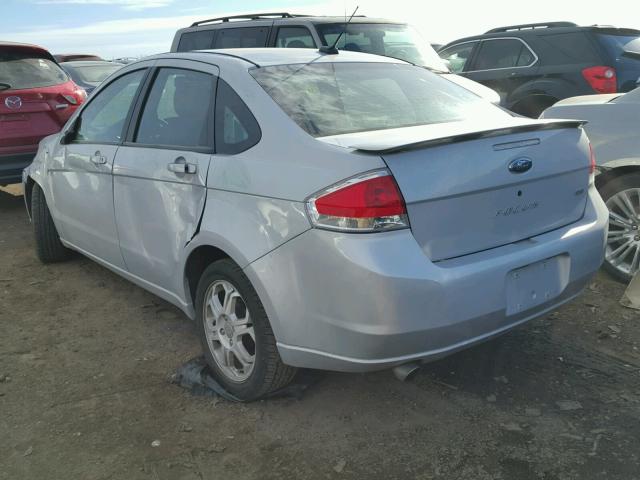 1FAHP35N78W279997 - 2008 FORD FOCUS SE SILVER photo 3