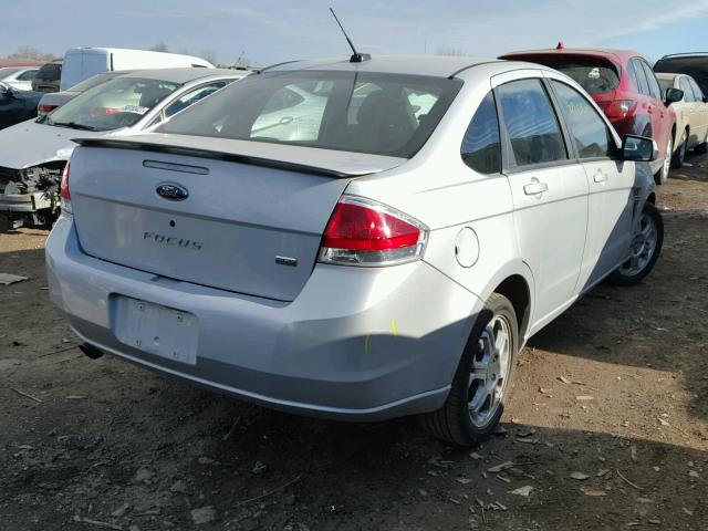 1FAHP35N78W279997 - 2008 FORD FOCUS SE SILVER photo 4