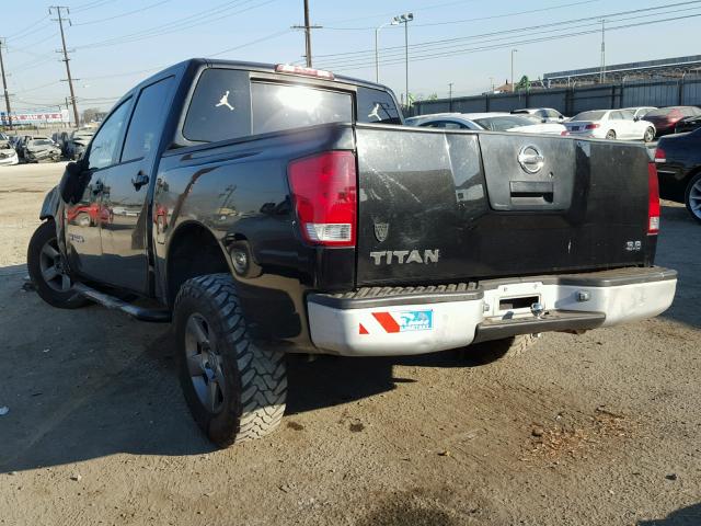 1N6AA07A26N570378 - 2006 NISSAN TITAN XE BLACK photo 3