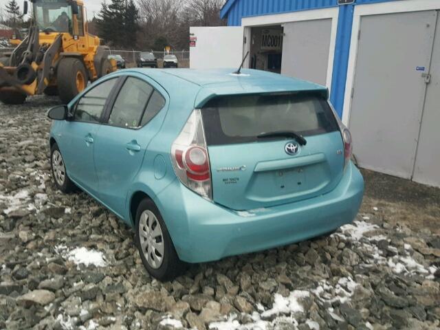 JTDKDTB34D1044380 - 2013 TOYOTA PRIUS C BLUE photo 3