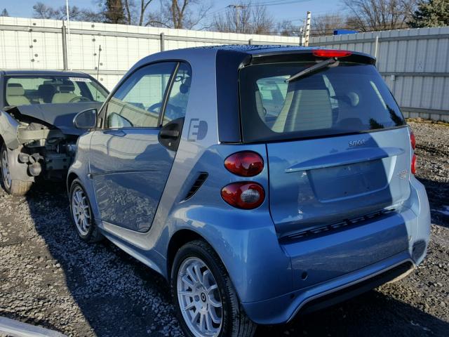 WMEEJ9AA8DK715456 - 2013 SMART FORTWO ELE BLUE photo 3