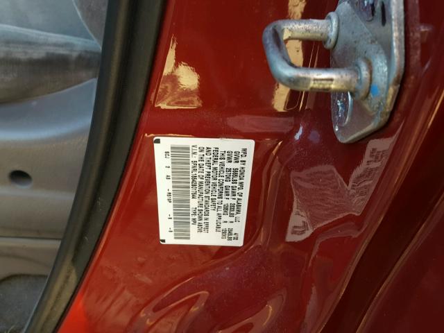 5FNRL18642B017644 - 2002 HONDA ODYSSEY EX RED photo 10