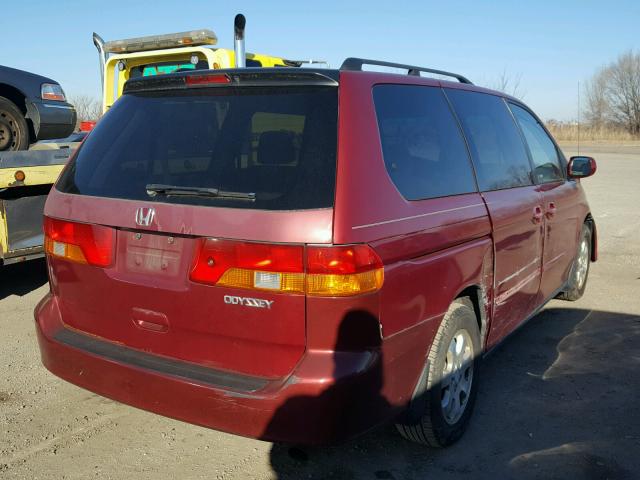 5FNRL18642B017644 - 2002 HONDA ODYSSEY EX RED photo 4