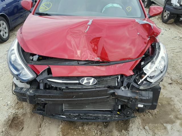 KMHCT5AE7FU224312 - 2015 HYUNDAI ACCENT GS RED photo 9