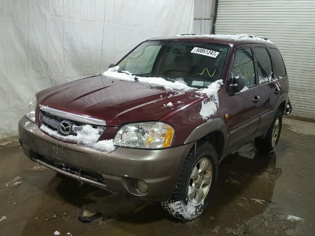 4F2CZ94184KM18116 - 2004 MAZDA TRIBUTE LX MAROON photo 2