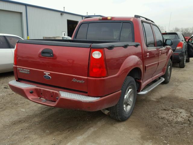 1FMZU77K94UB68077 - 2004 FORD EXPLORER S RED photo 4