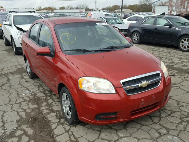 KL1TD56E39B665923 - 2009 CHEVROLET AVEO LS RED photo 1