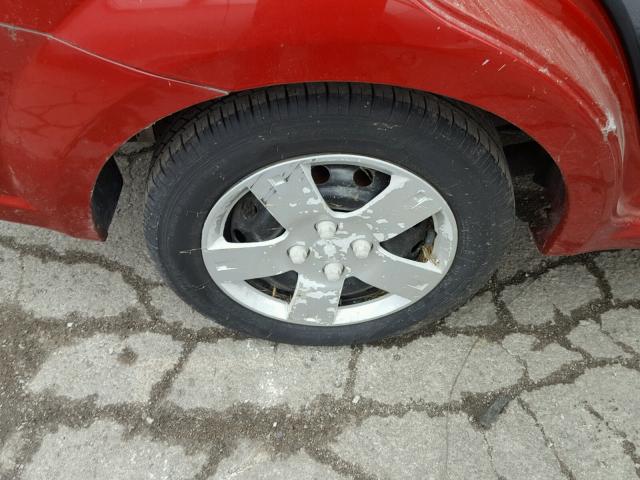 KL1TD56E39B665923 - 2009 CHEVROLET AVEO LS RED photo 9