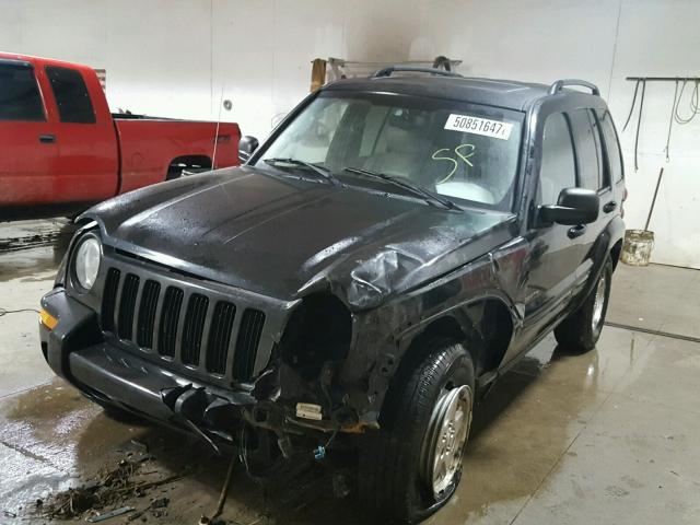 1J4GL58KX4W315250 - 2004 JEEP LIBERTY LI BLACK photo 2