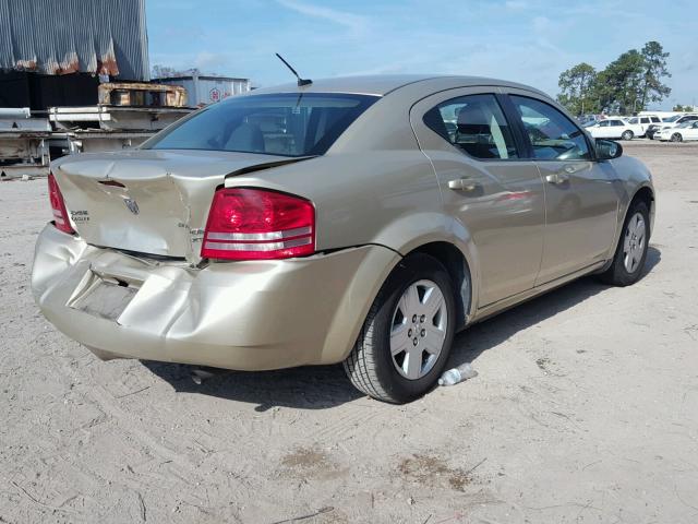 1B3CC4FB4AN225726 - 2010 DODGE AVENGER SX GOLD photo 4