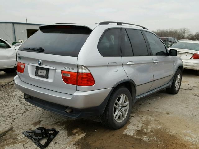 5UXFA13545LY17867 - 2005 BMW X5 3.0I SILVER photo 4