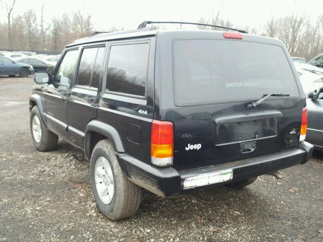 1J4FJ68S3WL200436 - 1998 JEEP CHEROKEE S BLACK photo 3