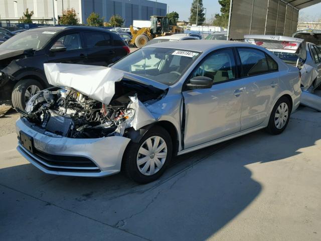 3VW267AJ8GM335664 - 2016 VOLKSWAGEN JETTA S GRAY photo 2