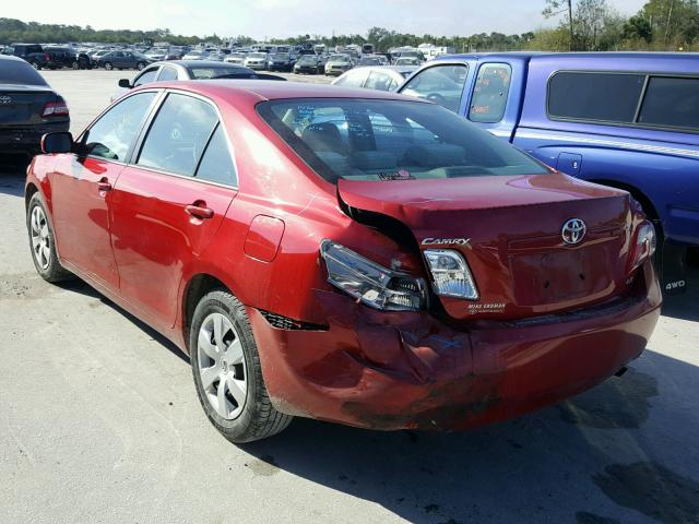 4T1BE46K38U214040 - 2008 TOYOTA CAMRY CE RED photo 3