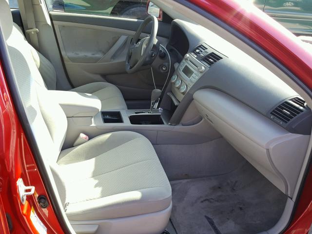 4T1BE46K38U214040 - 2008 TOYOTA CAMRY CE RED photo 5