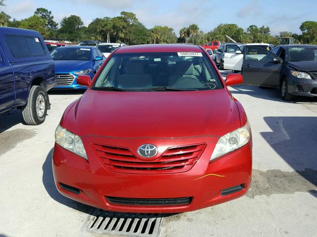 4T1BE46K38U214040 - 2008 TOYOTA CAMRY CE RED photo 9