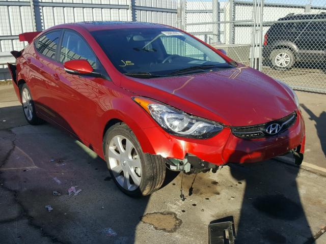 KMHDH4AEXDU745909 - 2013 HYUNDAI ELANTRA GL RED photo 1