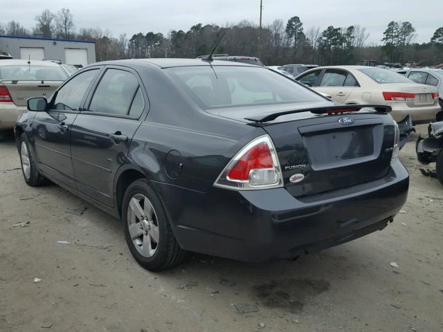 3FAHP07137R161021 - 2007 FORD FUSION SE BLACK photo 3