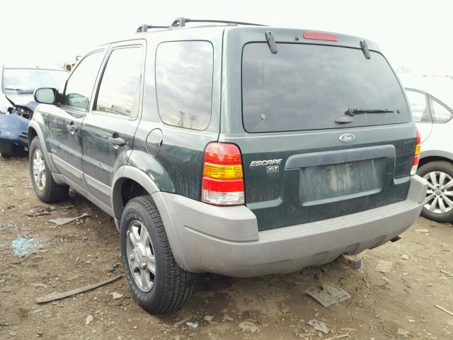 1FMCU03122KA16578 - 2002 FORD ESCAPE XLT GREEN photo 3