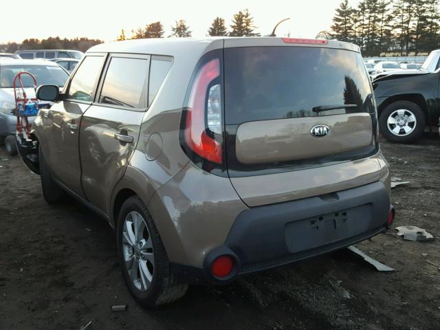 KNDJP3A52F7144726 - 2015 KIA SOUL + BEIGE photo 3