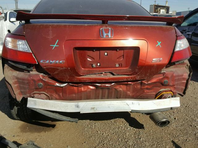 2HGFG21547H702230 - 2007 HONDA CIVIC SI RED photo 9