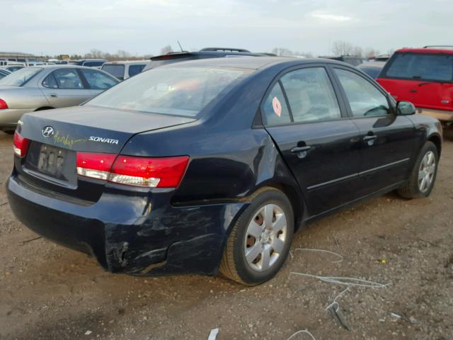 5NPET46CX7H208504 - 2007 HYUNDAI SONATA GLS BLACK photo 4