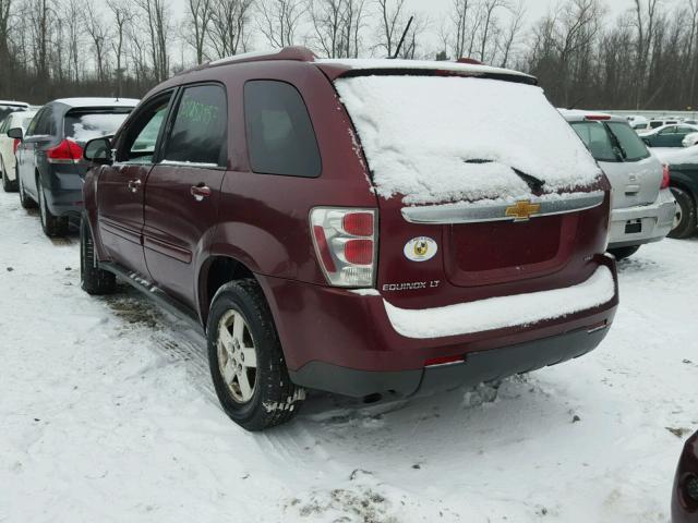 2CNDL43F686289867 - 2008 CHEVROLET EQUINOX LT BURGUNDY photo 3