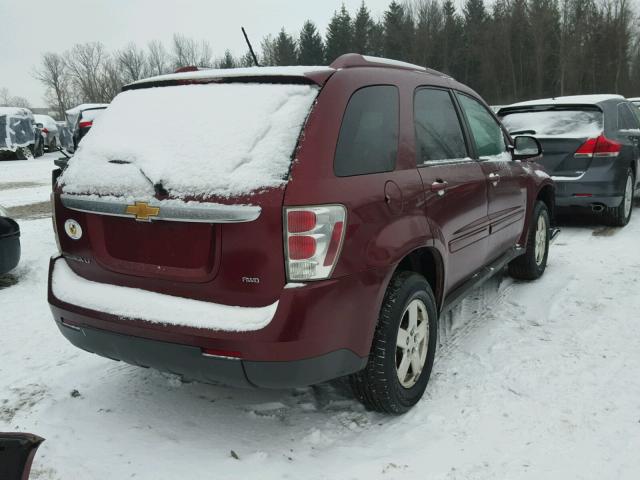 2CNDL43F686289867 - 2008 CHEVROLET EQUINOX LT BURGUNDY photo 4