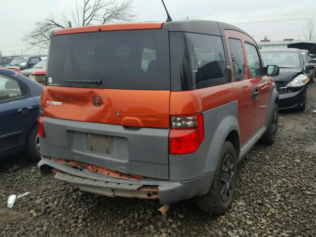 5J6YH28375L002916 - 2005 HONDA ELEMENT LX ORANGE photo 4