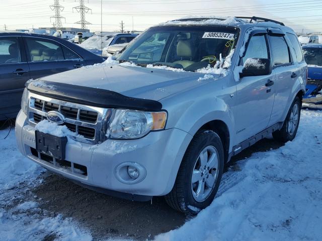 1FMCU93168KB45632 - 2008 FORD ESCAPE XLT SILVER photo 2