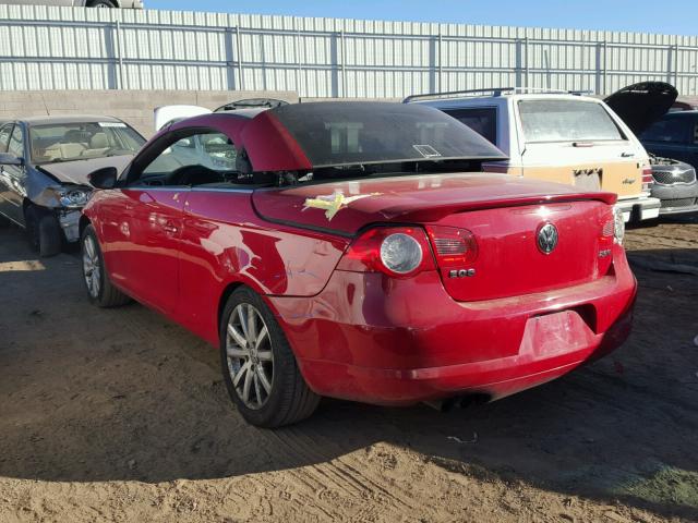 WVWBA71F29V012751 - 2009 VOLKSWAGEN EOS TURBO RED photo 3