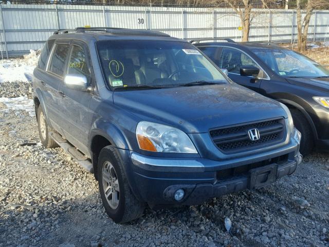 2HKYF18795H563535 - 2005 HONDA PILOT EXL BLUE photo 1