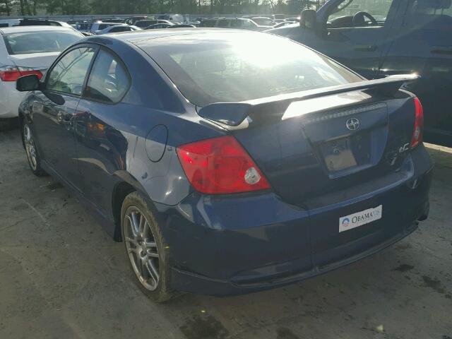 JTKDE167450029207 - 2005 TOYOTA SCION TC BLUE photo 3