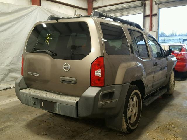 5N1AN08U85C634462 - 2005 NISSAN XTERRA OFF GRAY photo 4