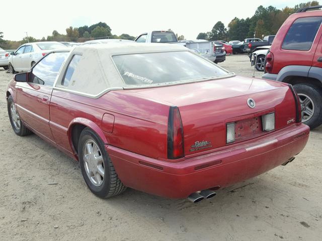 1G6ET129X2B101202 - 2002 CADILLAC ELDORADO T BURGUNDY photo 3