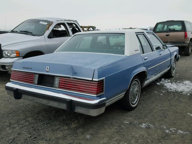 2MEBP95F5FX650229 - 1985 MERCURY GRAND MARQ BLUE photo 4