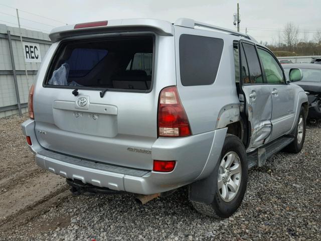 JTEZT14R640016833 - 2004 TOYOTA 4RUNNER SR SILVER photo 4