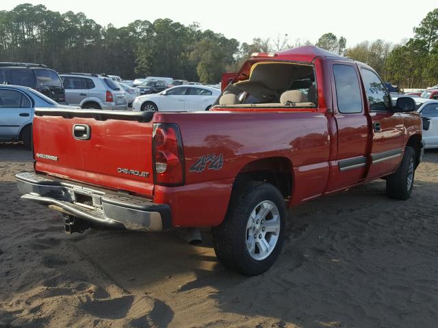 2GCEK19B151289301 - 2005 CHEVROLET SILVERADO RED photo 4