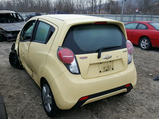 KL8CA6S93EC537887 - 2014 CHEVROLET SPARK LS YELLOW photo 3