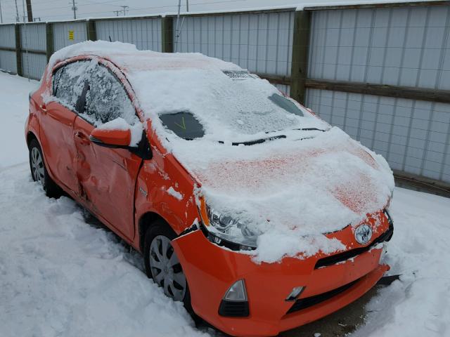 JTDKDTB30C1005171 - 2012 TOYOTA PRIUS C ORANGE photo 1