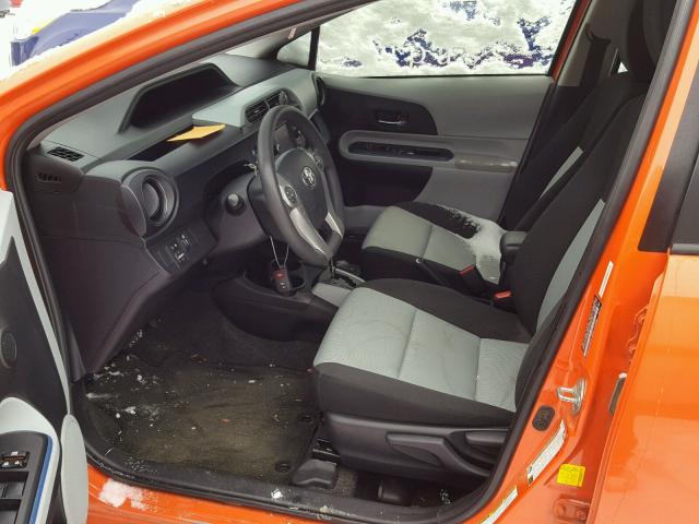 JTDKDTB30C1005171 - 2012 TOYOTA PRIUS C ORANGE photo 5