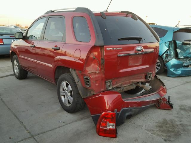 KNDKG3A45A7712519 - 2010 KIA SPORTAGE L RED photo 3