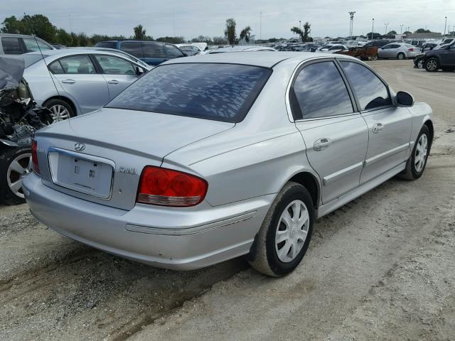 KMHWF25SX5A129617 - 2005 HYUNDAI SONATA GL SILVER photo 4