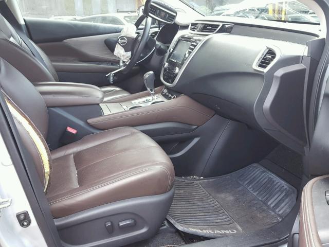 5N1AZ2MG7FN220837 - 2015 NISSAN MURANO S SILVER photo 5