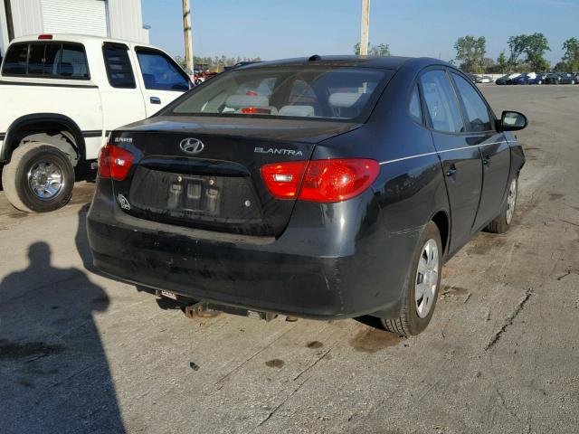 KMHDU46D48U331607 - 2008 HYUNDAI ELANTRA GL BLACK photo 4